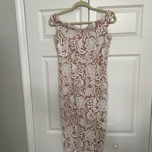 White off the shoulder lace dress